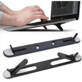 Resim Ttt Siyah 2 Kademeli Katlanabilir ve Yapışkanlı Laptop Standı 