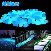 Resim 1000 adet Karanlıkta Parlayan Reçine Çakıl Taşı - Peri Bahçesi, Bonsai, Akvaryum Dekoru için Luminous Bahçe Taşları - DIY Mikro Dekoratif Taşlar için Peyzaj, Bonsai Bahçe Dekoru | Parlayan Çakıl Taşları | Dayanıklı Plastik Taşlar, Bahçe Dekorasyonları 