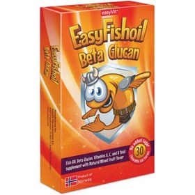 Resim EasyFishoil Beta Glukan Karışık Meyve Aromalı 30 Jel Tablet 