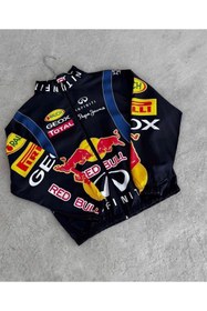 Resim Justin RED BULL Oversize Unisex Paraşüt Ceket/Yağmurluk 