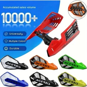 Resim Tongdashop Siyah Beyaz Ktm Yamaha Honda Exc Crf Universal Motosiklet El Koruyucuları 360 Derece Dönebilen Kaymaz Tasarım 
