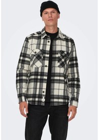 Resim Only & Sons Erkek Dökümlü Yaka Kareli Gömlek - 22026313 001 