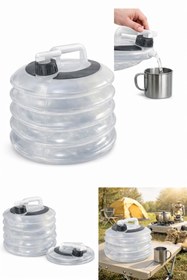Resim renkavm 10 Litre Musluklu Akordiyon Katlanabilir Su Bidonu 