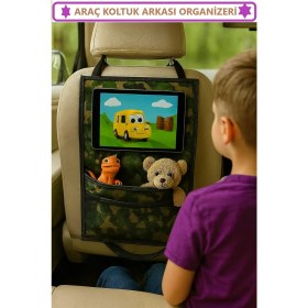 Resim Araba Koltuk Arkası Düzenleyici, Araba Içi Organizer, Oto Koltuk , Tablet Tutucu Şeffaf 