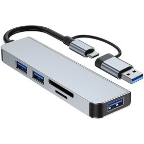 Resim Soillium 7 in 1 Usb/Type-c Telefon IPAD-PC Televizyon, Şarj ,Mause Klavye Uyumlu Veri Aktarımı HUB Çevirici 