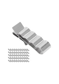 Resim Fotovoltaik Kablo Kelepçesi, Çapaksız Kenarlar Kablo Yönetim Klipsleri Pv Bileşen Çerçevesi İçin 304 Paslanmaz Çelik 