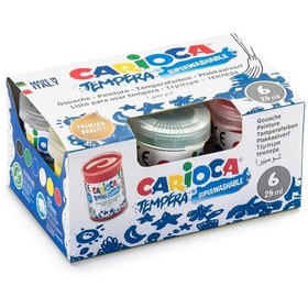 Resim Carioca Sulu Boya Tempera Süper Yıkanabilir 6 Renk KO022 