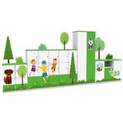 Resim WoodyLife Ilkbahar Temalı Çocuk Odası Anaokulu Kreş Dolap Seti 