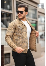 Resim Serseri Jeans Koyu Haki Erkek Kot Ceket Çok Renkli 