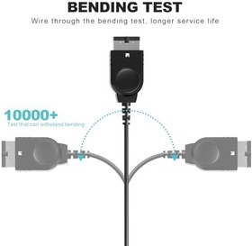 Resim GBA SP Şarj Cihazı 4ft USB Kablosu Nintendo DS Orijinal Konsol (NDS)/Gameboy Advance SP (GBA SP) USB Güç Şarj Kablosu (Siyah) 