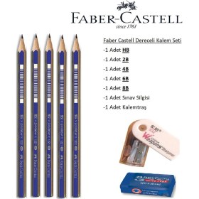 Resim Faber-Castell Resim Kalemi Faber Dereceli Kalem Seti Karakalem Seti Hb-2b-4b-6b-8b 5'li Set 