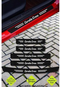 Resim Toyota Corolla Cross Karbon Kapı Eşiği Ve Bagaj Koruyucu Set Çizilmeye Dayanıklı Sticker Folyo Corolla Cross Yazılı 