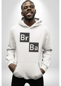 Resim Br Ba Kimya Breaking Bad Kadın Erkek Beyaz Kapüşonlu Sweatshirt Hoodie Beyaz 