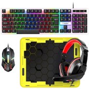 Resim Cbtx T-Wolf TF240 Kablolu Kulaklık + Mouse Pad + RGB Klavye Mouse Seti 