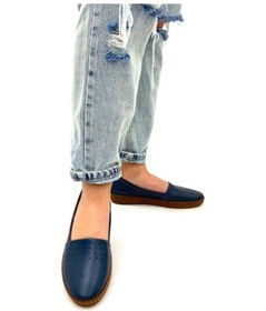 Resim Tito Model Ortopedik Taban Deri Babet Lacivert Lacivet 