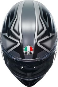 Resim AGV K3 Motosiklet Kaskı Kapalı Kask Compound Matt Black Grey XS 