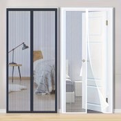 Resim 1 Adet Otomatik Manyetik Sineklik - Yatak Odası ve Balkon için Kendinden Kapanan Modern Minimalist Tasarım Polyester Kumaş - Güç Gerektirmeyen & Kolay Kurulum - Evde Böcek Koruma İçin Temel Ürün 