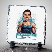 Resim Karikatürlü En Başarılı Erkek Yüzücü Dekoratif Taş 