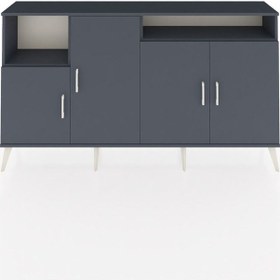Resim Arges Konsol 5 Raflı 4 Kapaklı 176x30x99 Antrasit-antrasit Antrasit - Antrasit 