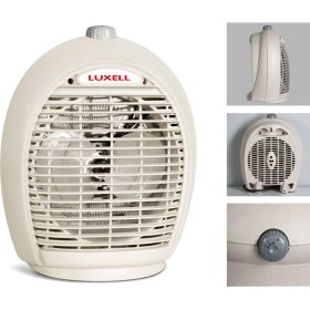 Resim Luxell 2000W Fanlı Isıtıcı – Ev ve Ofis Kullanımına Uygun, 2 Kademeli Isıtma/Soğutma, Otomatik Kapanma ve Yanmaz Gövde 