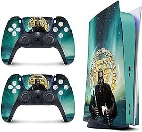 Resim TACKY DESIGN PS5 Vikings Skin for PlayStation 5 Console and 2 Controllers, skin Vinyl 3M Decal Stickers Full wrap Cover (Disk Edition) 