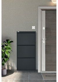 Resim Arpelia Metal Ayakkabılık 3 Lü Antrasit 