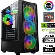 Resim XASER Delux X65 Ryzen 5 7600 16gb Ddr5 Ram 512gb M.2 Nvme Ssd 12gb Rtx4070 Super Oyuncu Bilgisayarı 