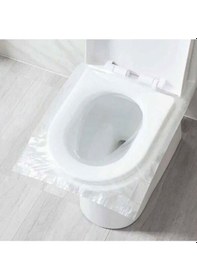 Resim Mainshop 50 Adet Kullan At Klozet Örtüsü Şeffaf 