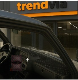 Resim Tofaş Şahin Doğan Kartal Yüksek Ön Göğüs Siyah-bej Torpido Kılıfı / Siyah-kırmızı Boyun Yastığı 