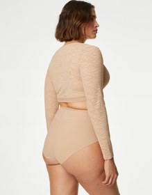 Resim Flexifit:trade_mark: Düşük Sıkılıkta Dantel Detaylı Bolero - Bej / 12 