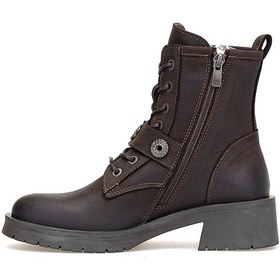 Resim Mammamia D25kb-8410 Kadın Hakiki Nubuk Deri Topuklu Bot Kahverengi Kahverengi 