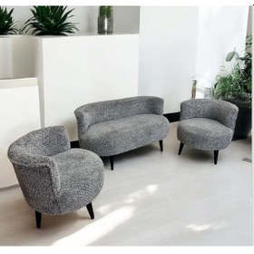 Resim Azra Mobilya Sydney Çay Seti Koltuk Takımı - Cafe, Ofis, Balkon, Kafe, Bahçe, Ofis, Salon Mobilyası Gri 