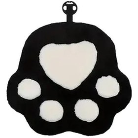 Resim Elmpaly Siyah Sevimli Kedi Patisi Araç Koltuğu Kılıfı Yumuşak Kaymaz Hafif Yıkanabilir 