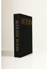 Resim Kumaş Kaplı Siyah Gold Rodin Dekoratif Kitap 
