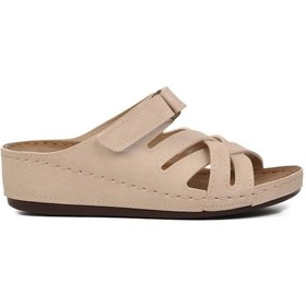 Resim Aryan 09-977 Kadın Ortapedik Kadın Terlik Bej 