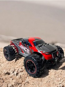 Resim 40km/h Hız Yapan 4wd 4x4 Extreme Thunder Metal Iç Aksam Uzaktan Kumandalı Araba Rc Model Araç Kırmızı 