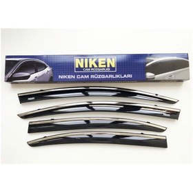 Resim Toyota Corolla Uyumlu Kromlu Cam Rüzgarlığı 2013- 2018 Niken 4’Lü 