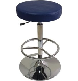 Resim Bar Taburesi Lüks Krom Ayaklı Çemberli 