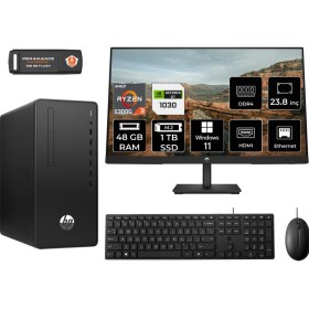 Resim Hp 295 G9 Amd Ryzen 3 5300G 48GB 1tb SSD GT730/4GB 23.8" Fhd Monitör W11H 6D391EA Masaüstü Bilgisayar & Per4 USB Bellek 6D391EAMNT2393 