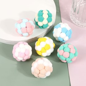 Resim 1/3/5 adet Kedi Oynatıcı Zil Topu, Isırma Dirençli ve Dayanıklı, Kendi Kendine Eğlence Kedi Oyuncağı Rastgele Renklerde 