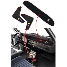 Resim Renault 12 Toros Torpido Koruma Kaplama Halısı Örtüsü Torpido Vites Orta Konsol Yan Kaplama Halısı 