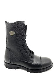 Resim Bulldozer Siyah Fermuarlı Unisex Kışlık Uzun Postal Bot 