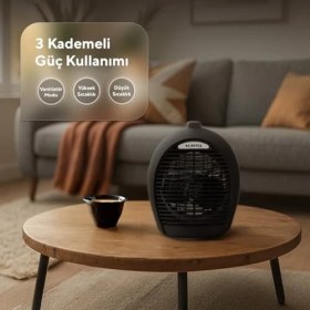Resim Cekar Store Kumtel LX-6331 Füme 2000 W Fanlı Isıtıcı 