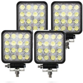 Resim Ahmet Otomotiv 4 Adet 16 Ledli Off Road Çalışma Ve Sis Lambası 48watt 12 & 24 Vo 
