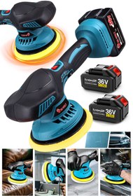 Resim PROXTECH Orbital Kablosuz Akülü Lityum 2x Batarya 6 Devir Ayarlı Detay Pasta Cila Zımpara Polisaj Makinesi 