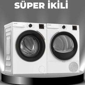 Resim Arçelik Çamaşır & Kurutma Makinesi Paketi 17 (8100 MX - 801 KMX) 