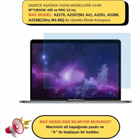 Resim McStorey Macbook Air Pro Ekran Koruyucu 13inç M1-M2 A2251 A2289 A2338 A2179 A2337 Uyumlu AntiBlueRay 