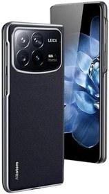 Resim Microcase Xiaomi Mi Mix Fold 4 için Deri Desenli Plastik Koruma Kılıf - AL3156 Siyah 