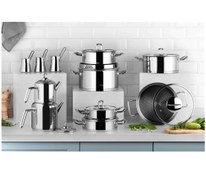 Resim Aryıldız Vento Prestige 20 Parça İdeal Çeyiz Tencere Set AR208663 Gümüş 