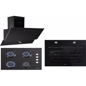 Resim Kumtel 3'lü Ankastre Siyah Set (DA6-830 + KO-40TAHDF + B66-S2) 